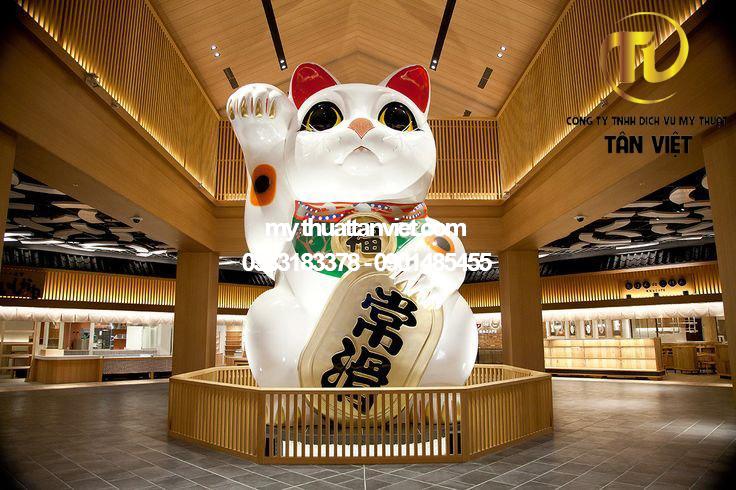 Mô hình mèo thần tài may mắn Maneki Neko làm tiểu cảnh terrarium trang trí  Tết mô hình trang trí  Shopee Việt Nam